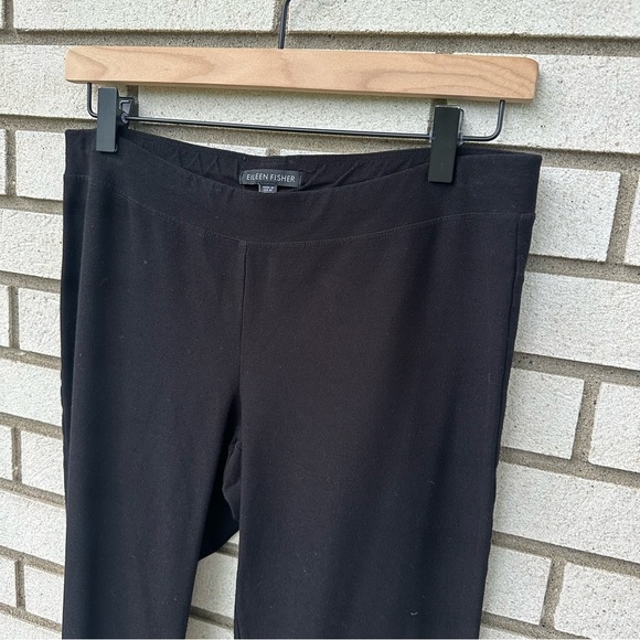 Eileen Fisher System Washable Stretch Crepe Slim Ankle Pants Black - Picture 4 of 10